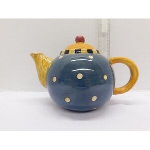 c 1998 Sakura Debbie Mumm miniature Polka Dot porcelain teapot